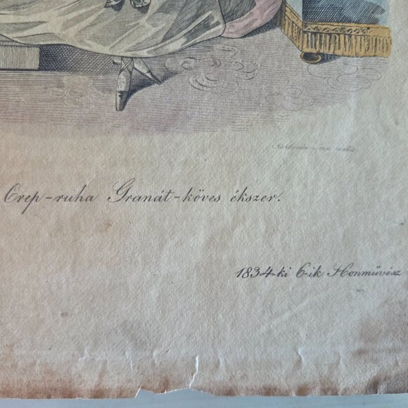 SET OF FOUR ANTIQUE 1834-1835 FASHION PRINTS - Picture 8 of 10